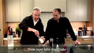 aerolatte  milk frother makes three layer caffè latte macchiato [upl. by Arman]