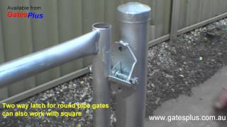 Gate Latch 2 way for round pipe and square [upl. by Nebe]