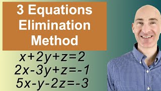 Solving Systems of 3 Equations Elimination [upl. by Schiff760]