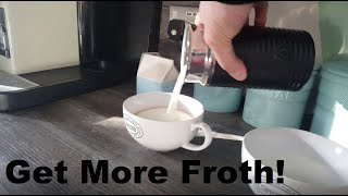 How to Get More Froth from Your Nespresso Coffee Aeroccino  Nespresso tips and help [upl. by Ariajaj]