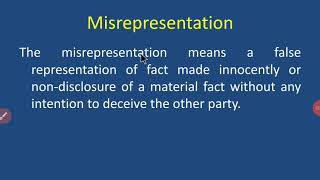 Misrepresentation [upl. by Claudell]